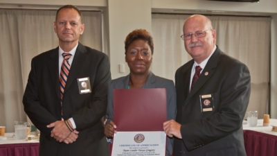 Pictured Left to Right: FLETA Board Chair Ronald Ward, FLETA Team Leader Tanya Gregory, and FLETA Executive Director Dr. Gary Mitchell