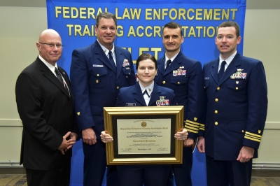 Members of USCG received the FLETA Certificate of Initial Accreditation